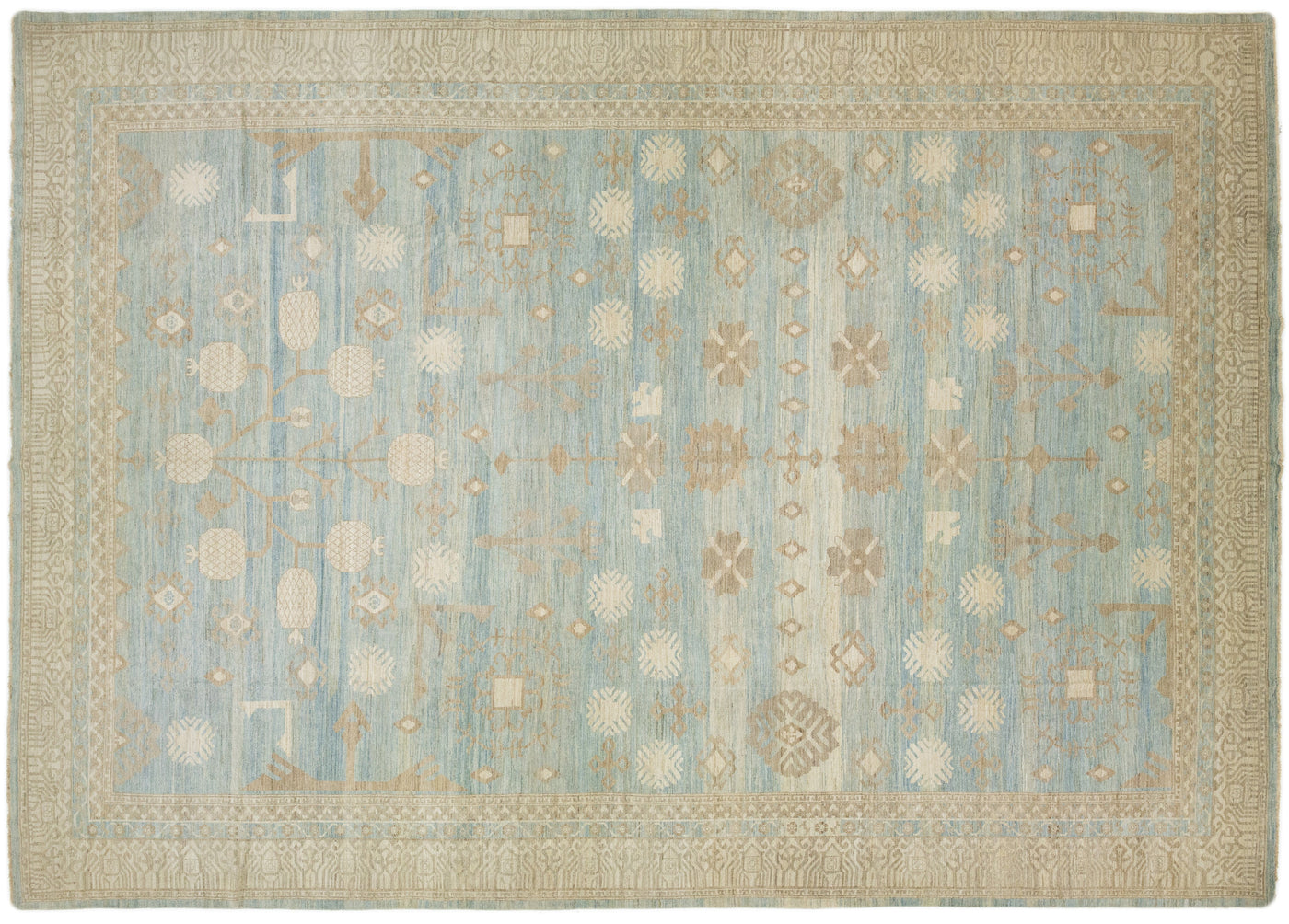 Modern Khotan Wool Rug 16 X 23