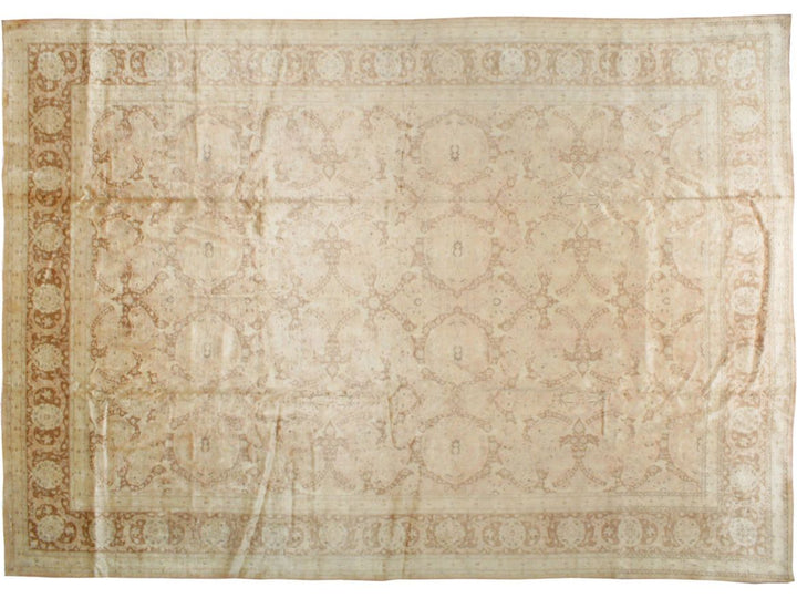 Antique Tabriz Wool Rug 11 X 16