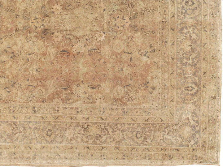 Antique Tabriz Wool Rug 11 X 16