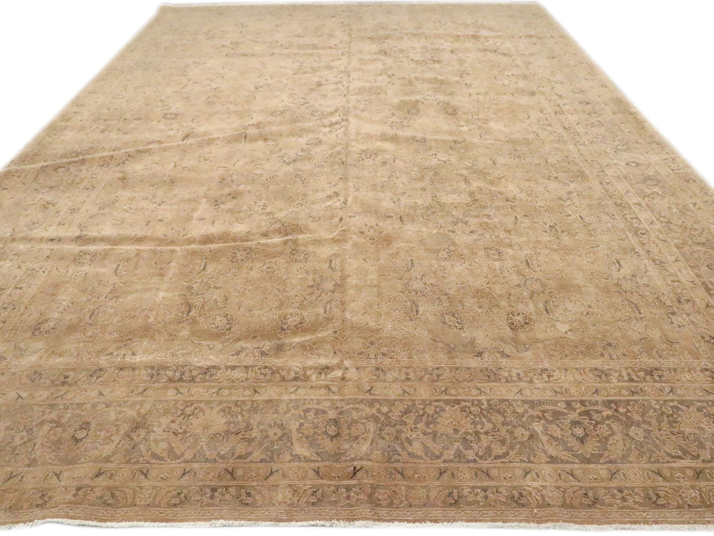 Antique Tabriz Wool Rug 11 X 16