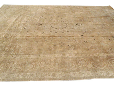 Antique Tabriz Wool Rug 12 X 16