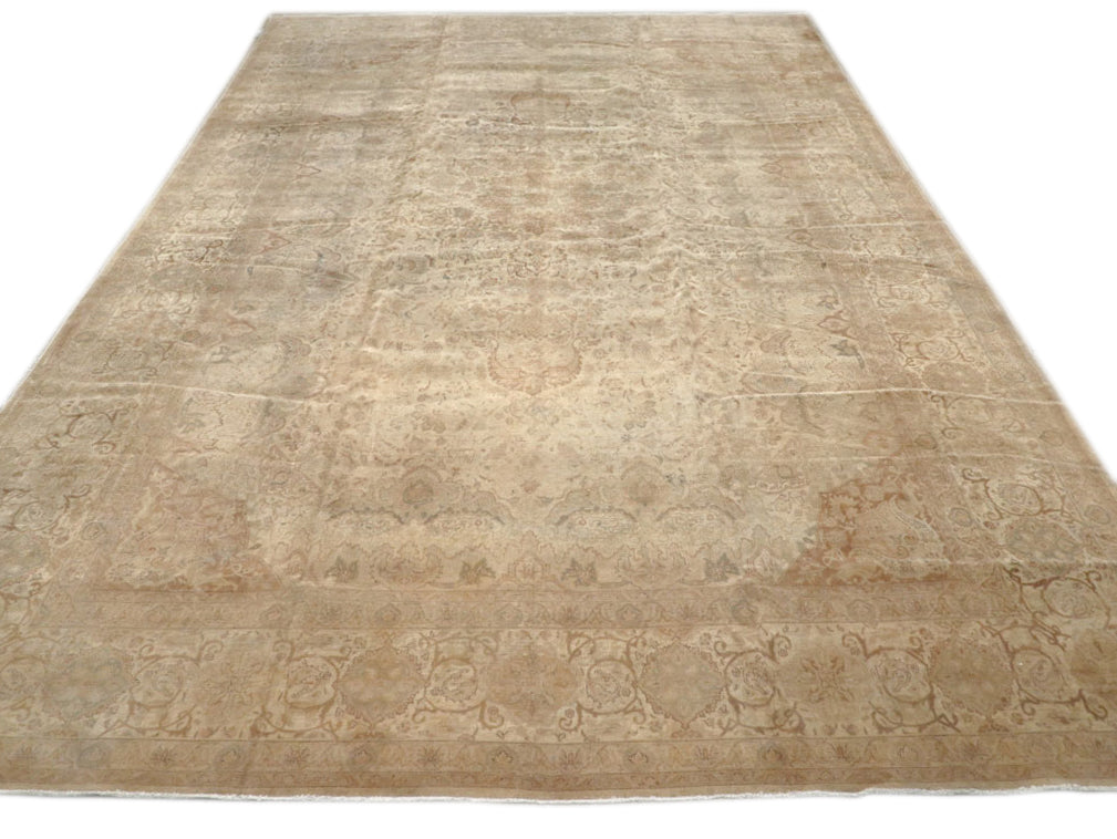 Antique Tabriz Wool Rug 11 X 17