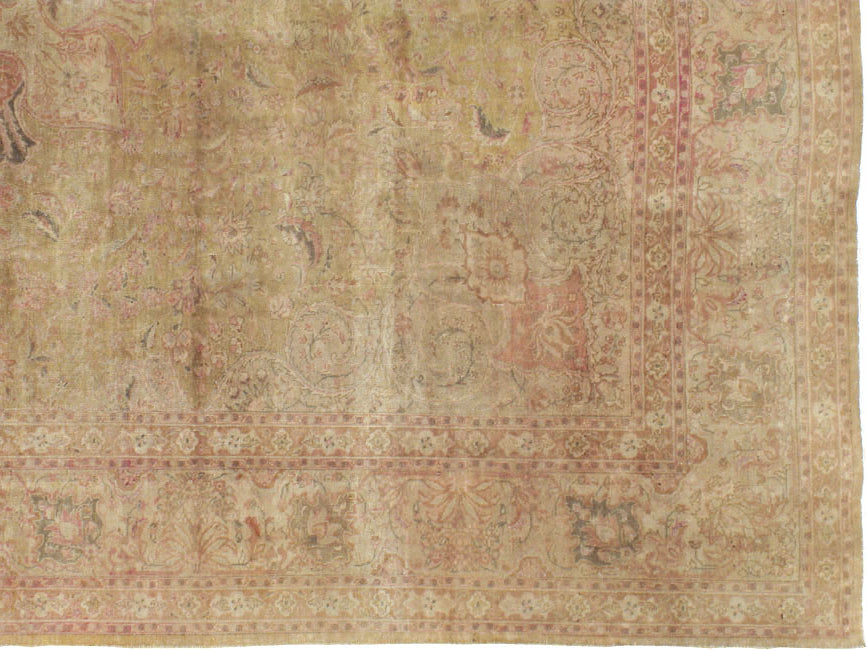 Antique Tabriz Wool Rug 11 X 15