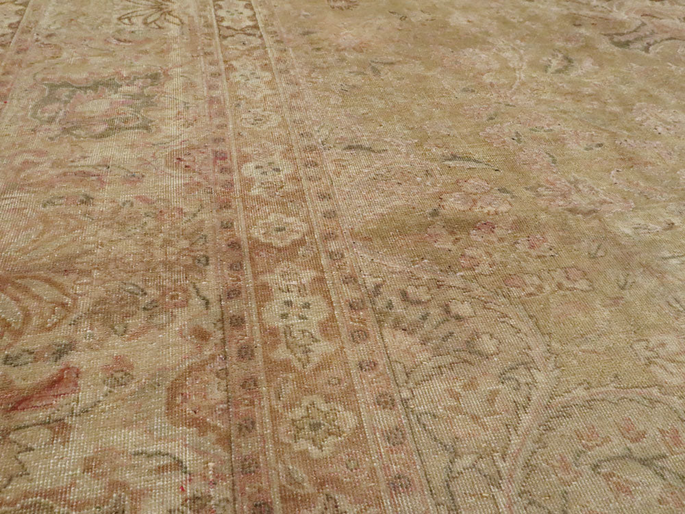 Antique Tabriz Wool Rug 11 X 15