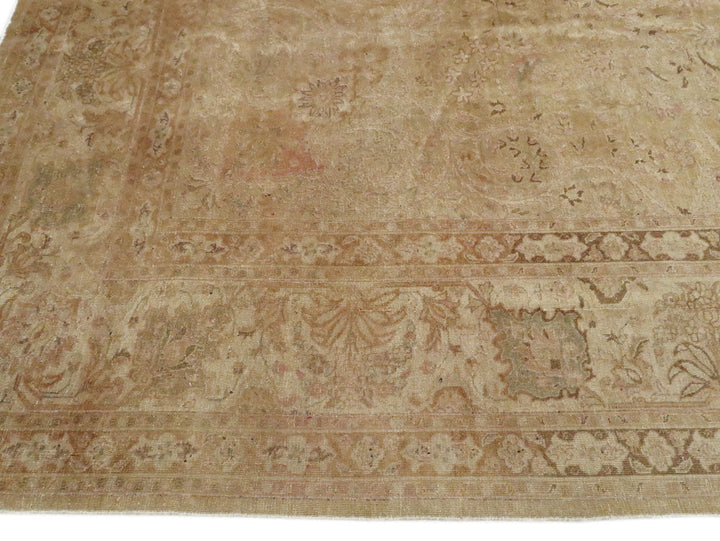 Antique Tabriz Wool Rug 11 X 15