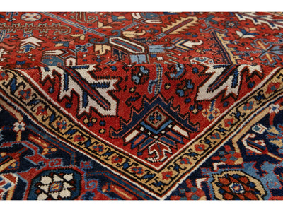 Antique Heriz Wool Rug 6 X 9