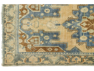 Antique Heriz Wool Runner 4 X 16