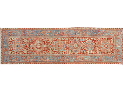 Antique Heriz Wool Runner 3 X 11