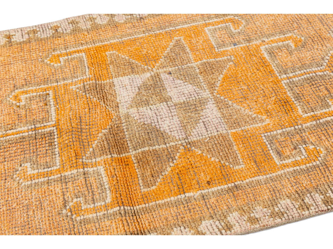 Vintage Turkish Wool Runner Rug 3 X 11