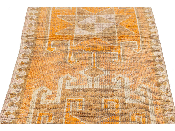 Vintage Turkish Wool Runner Rug 3 X 11