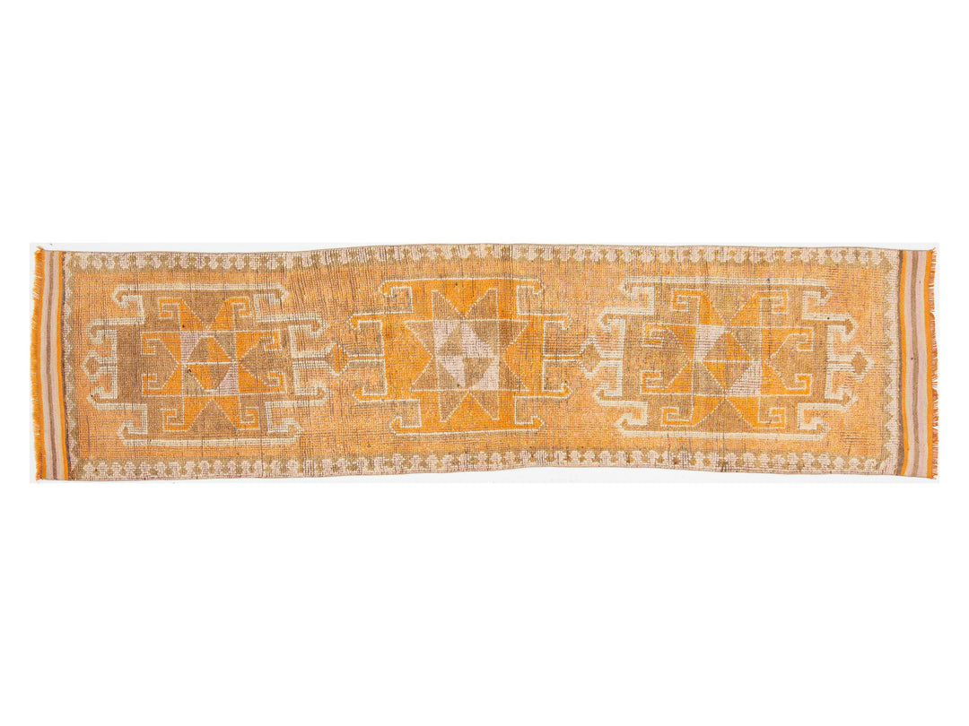 Vintage Turkish Wool Runner Rug 3 X 11