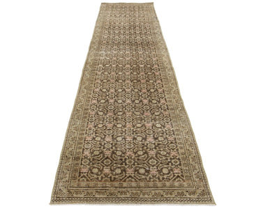 Antique Malayer Wool Runner 3 X 13