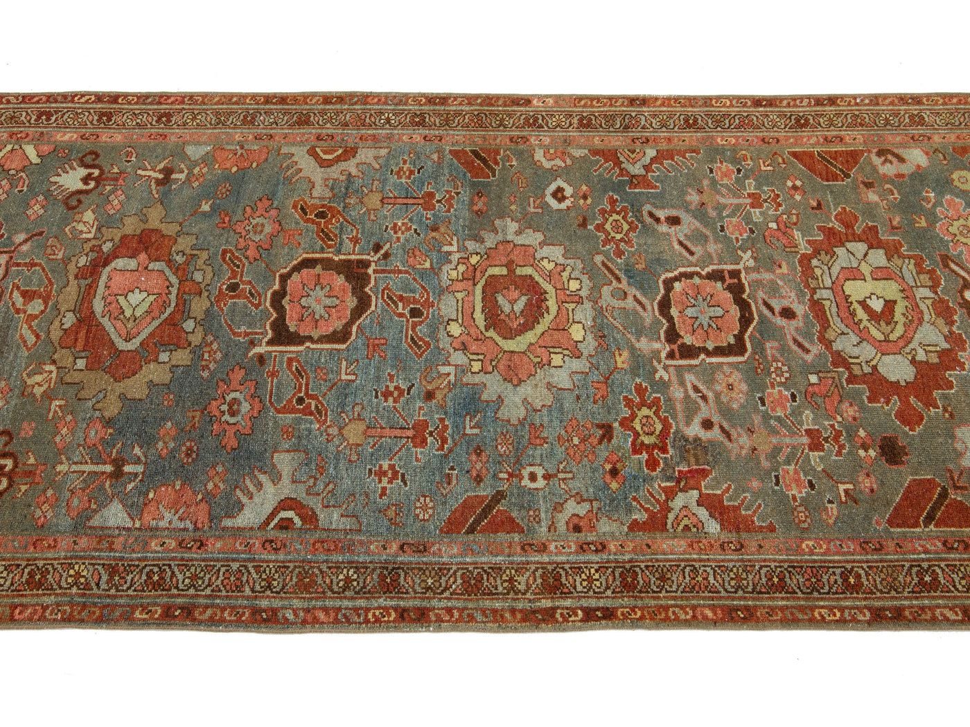 Antique Heriz Wool Runner 3 X 14