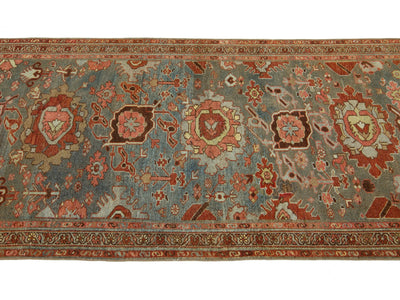 Antique Heriz Wool Runner 3 X 14