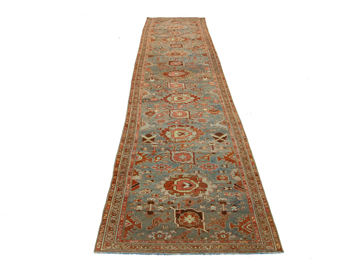 Antique Heriz Wool Runner 3 X 14