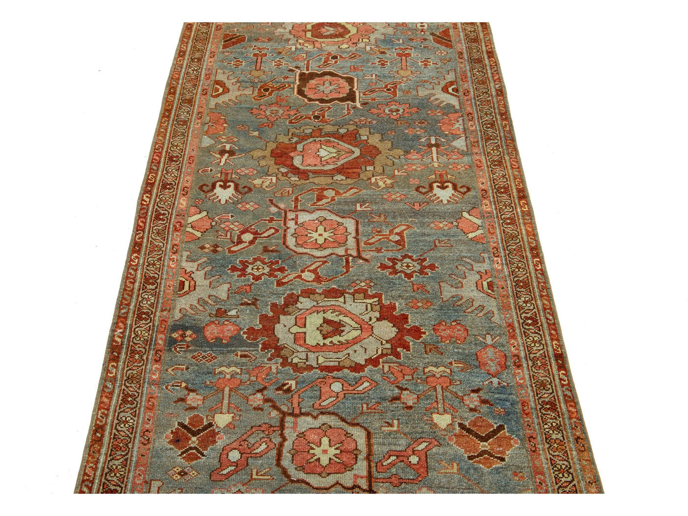 Antique Heriz Wool Runner 3 X 14