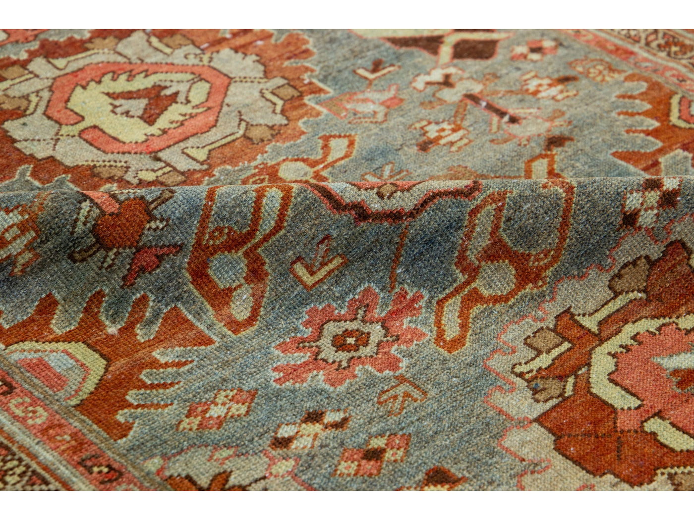 Antique Heriz Wool Runner 3 X 14