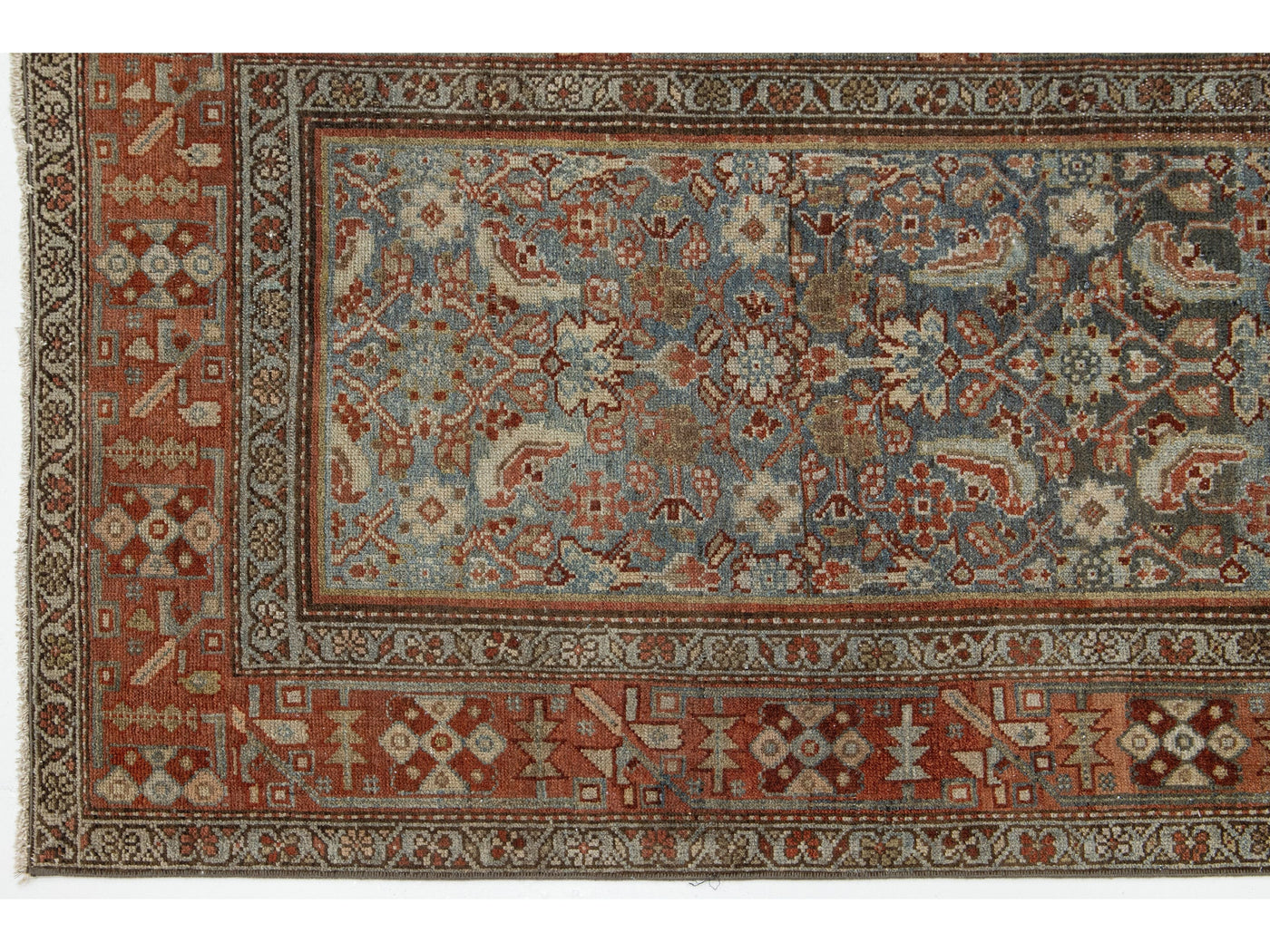 Antique Malayer Wool Runner 3 X 13