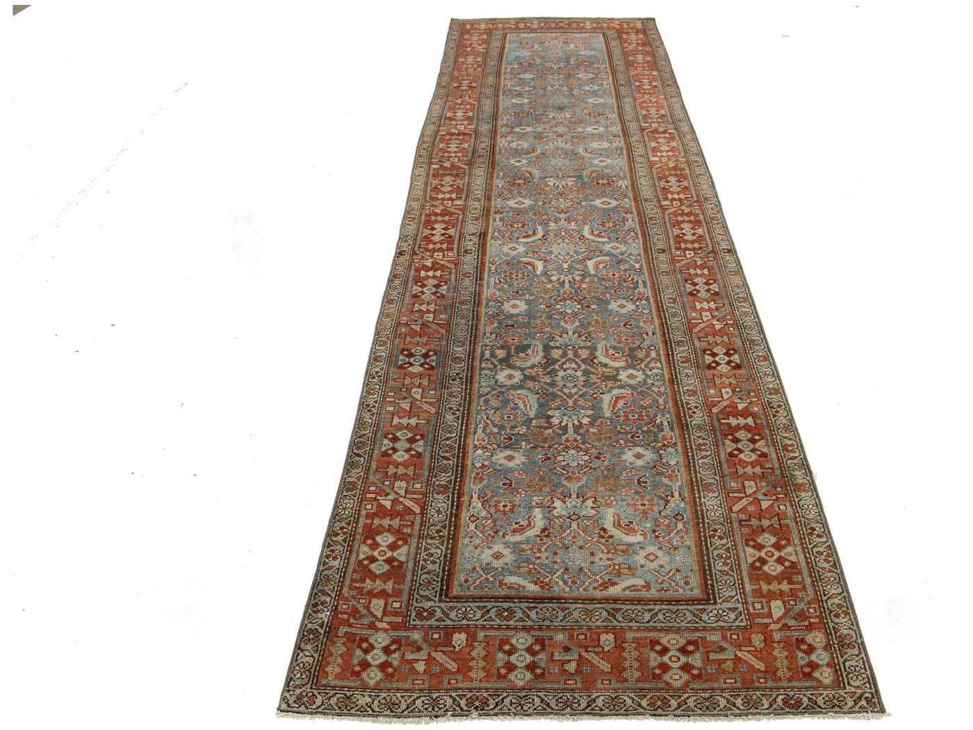 Antique Malayer Wool Runner 3 X 13