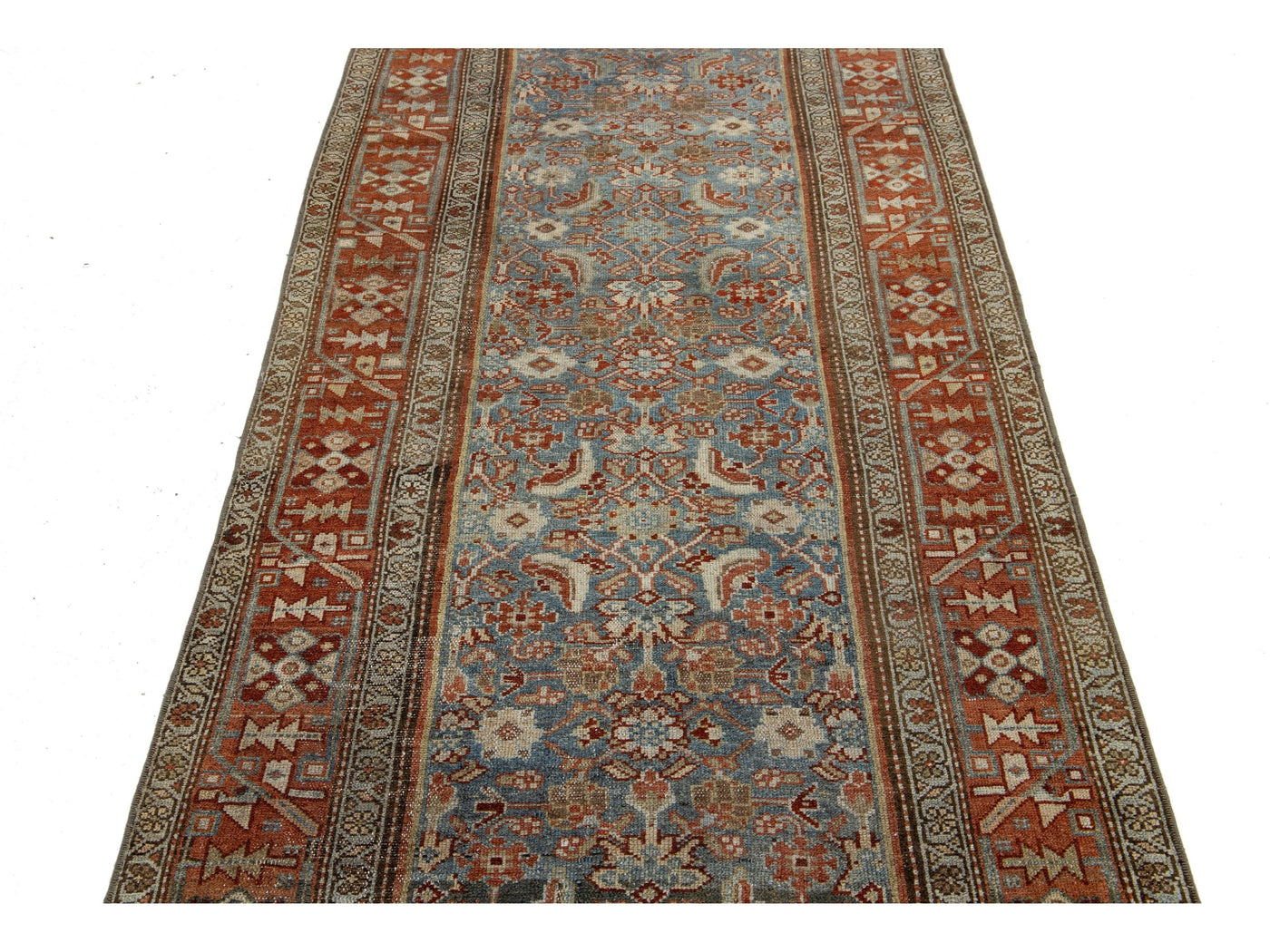 Antique Malayer Wool Runner 3 X 13