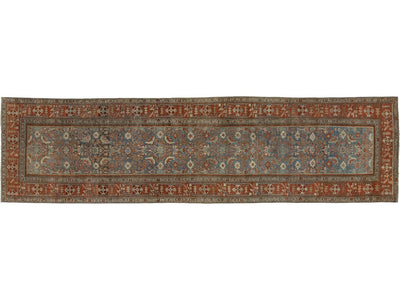 Antique Malayer Wool Runner 3 X 13