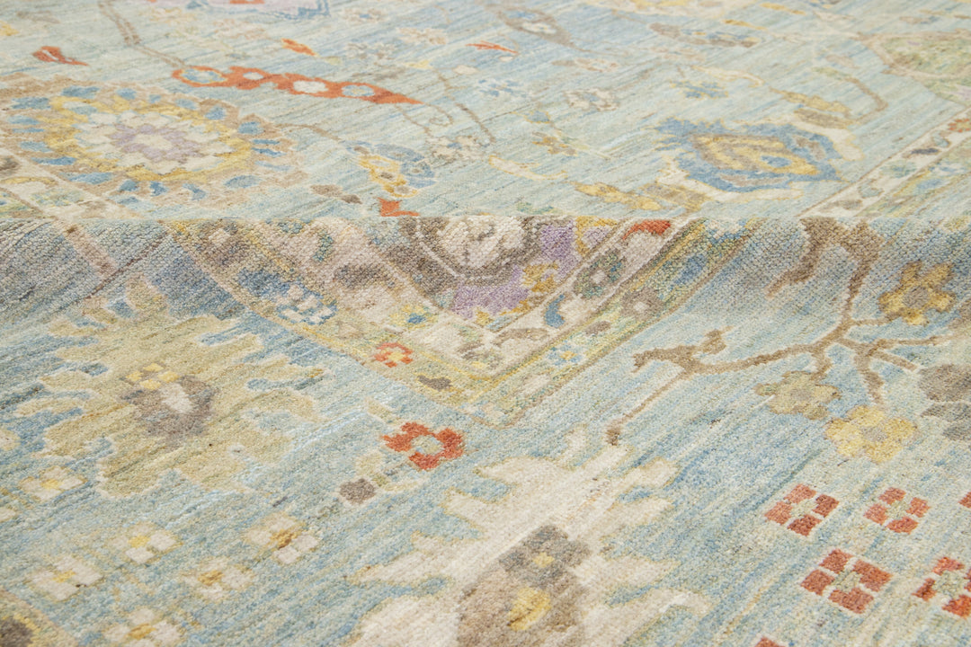 Modern Sultanabad Wool Rug 13 X 17
