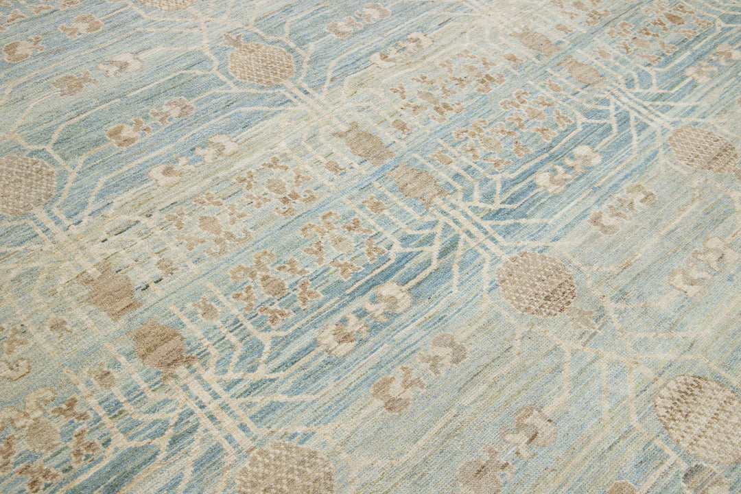 Modern Khotan Wool Rug 13 X 16