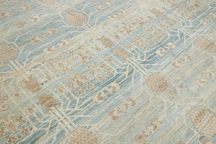 Modern Khotan Wool Rug 13 X 16