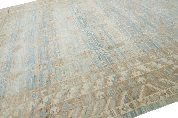 Modern Khotan Wool Rug 13 X 16