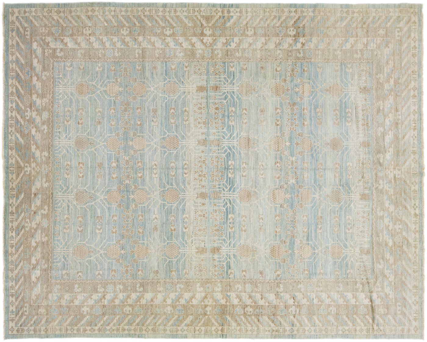 Modern Khotan Wool Rug 13 X 16