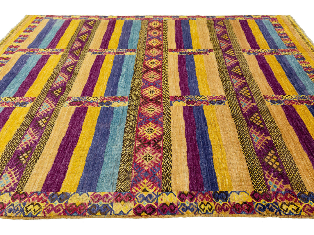 Modern Moroccan Wool Rug 9 X 12