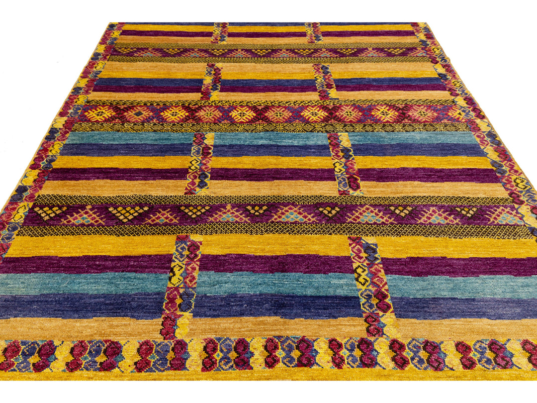 Modern Moroccan Wool Rug 9 X 12