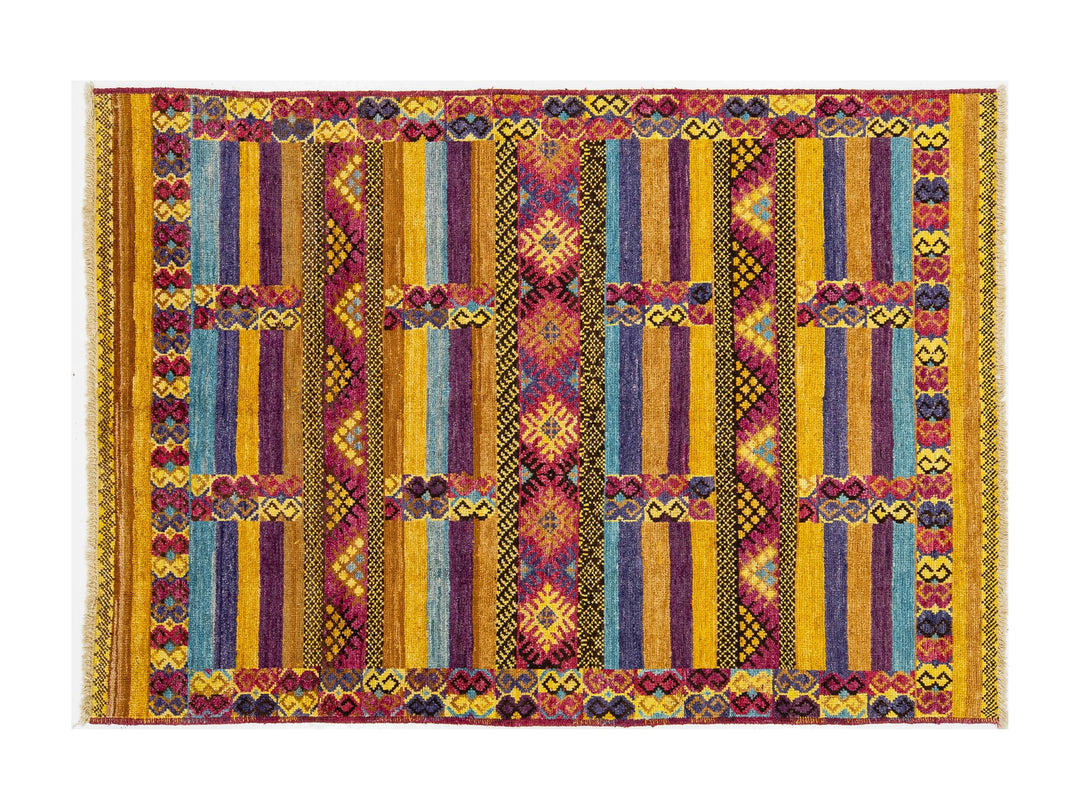 Modern Moroccan Wool Rug 6 X 9