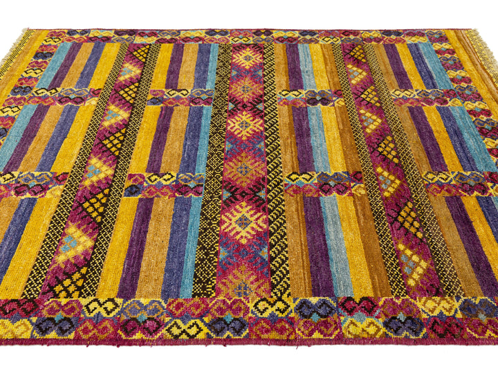 Modern Moroccan Wool Rug 6 X 9