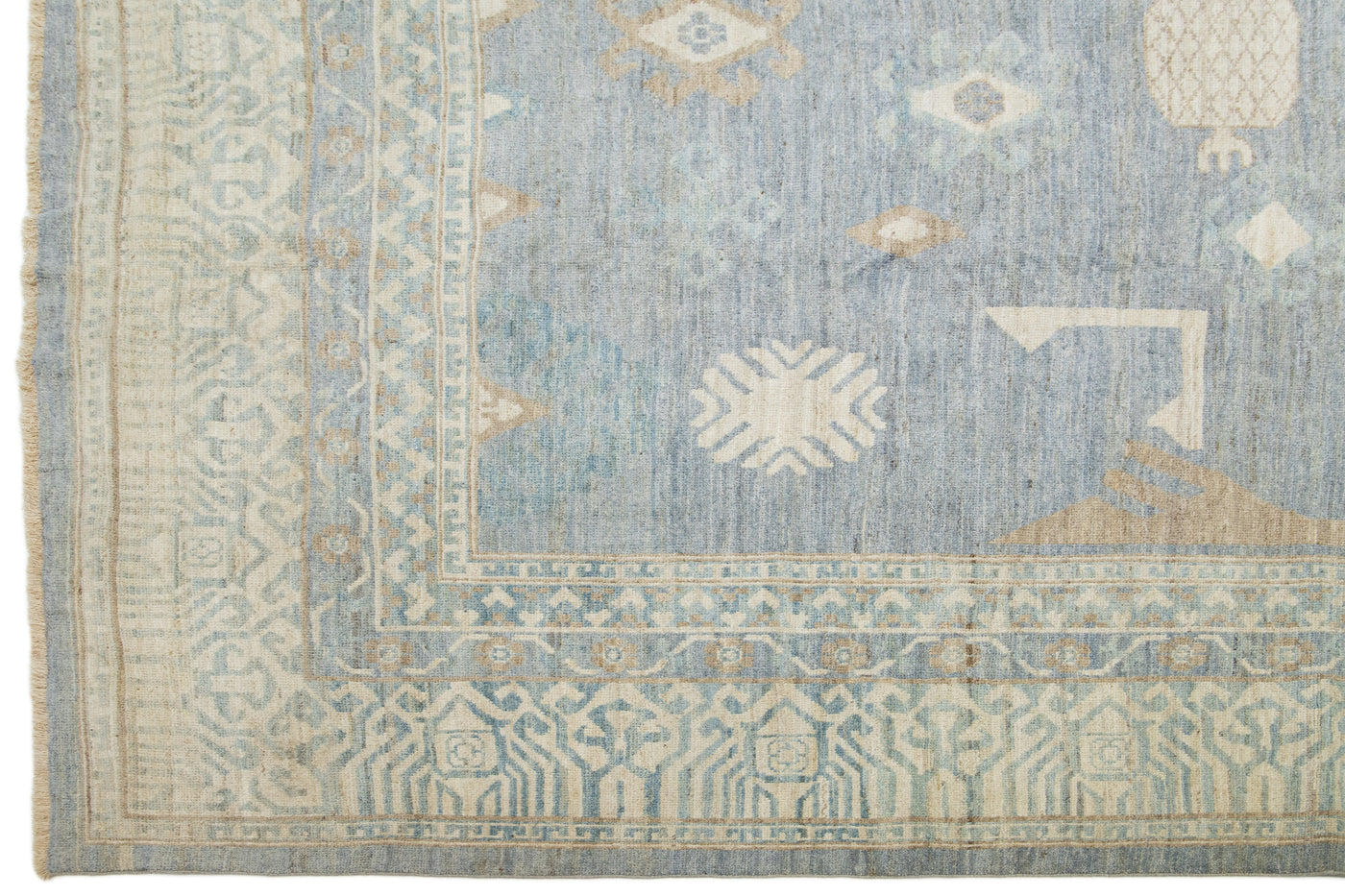 Modern Khotan Wool Rug 16 X 23