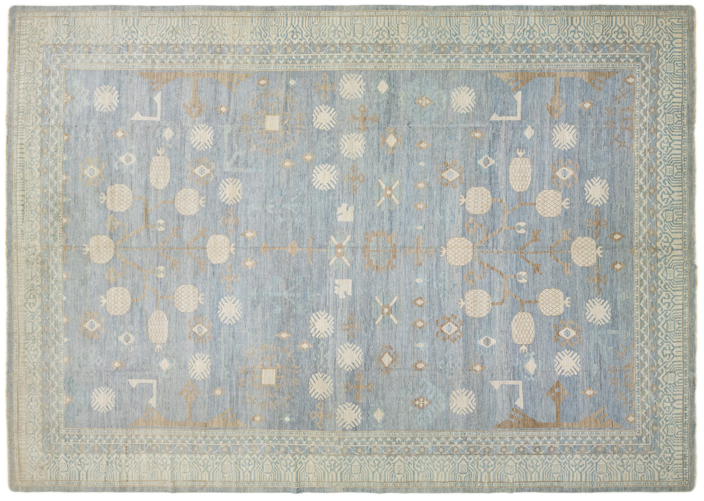 Modern Khotan Wool Rug 16 X 23