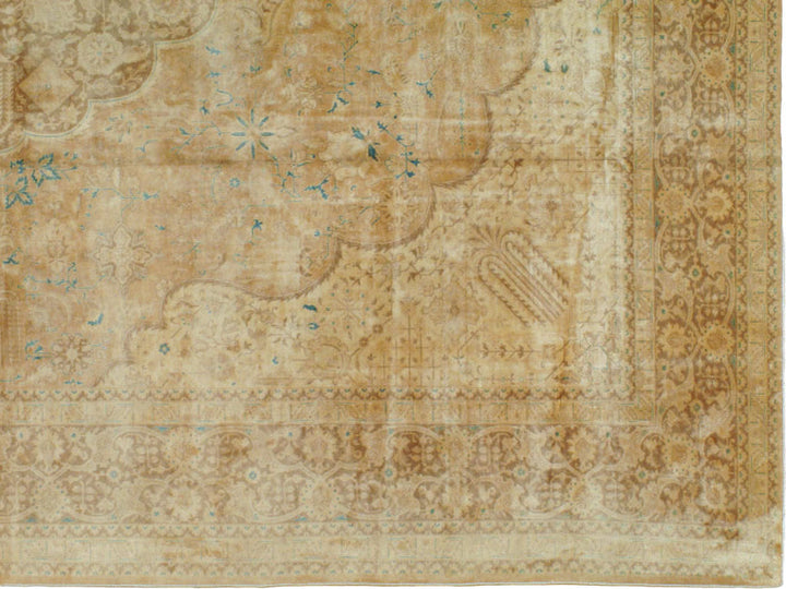 Antique Tabriz Wool Rug 13 X 16