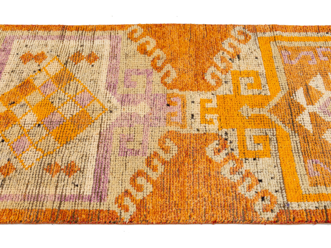 Vintage Turkish Wool Runner Rug 3 X 12