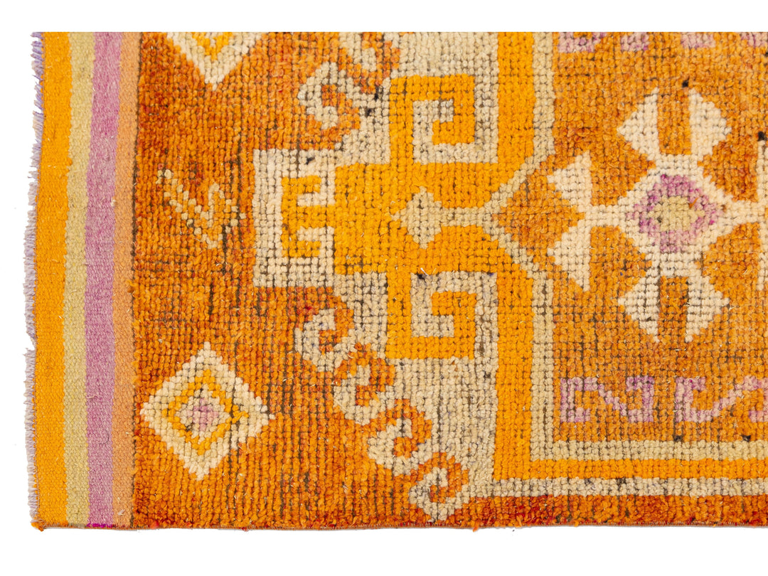 Vintage Turkish Wool Runner Rug 3 X 12