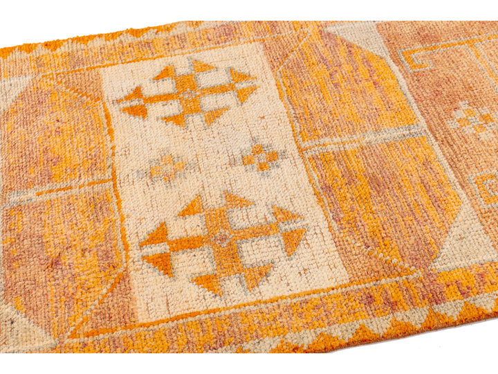 Vintage Turkish Wool Runner Rug 3 X 10