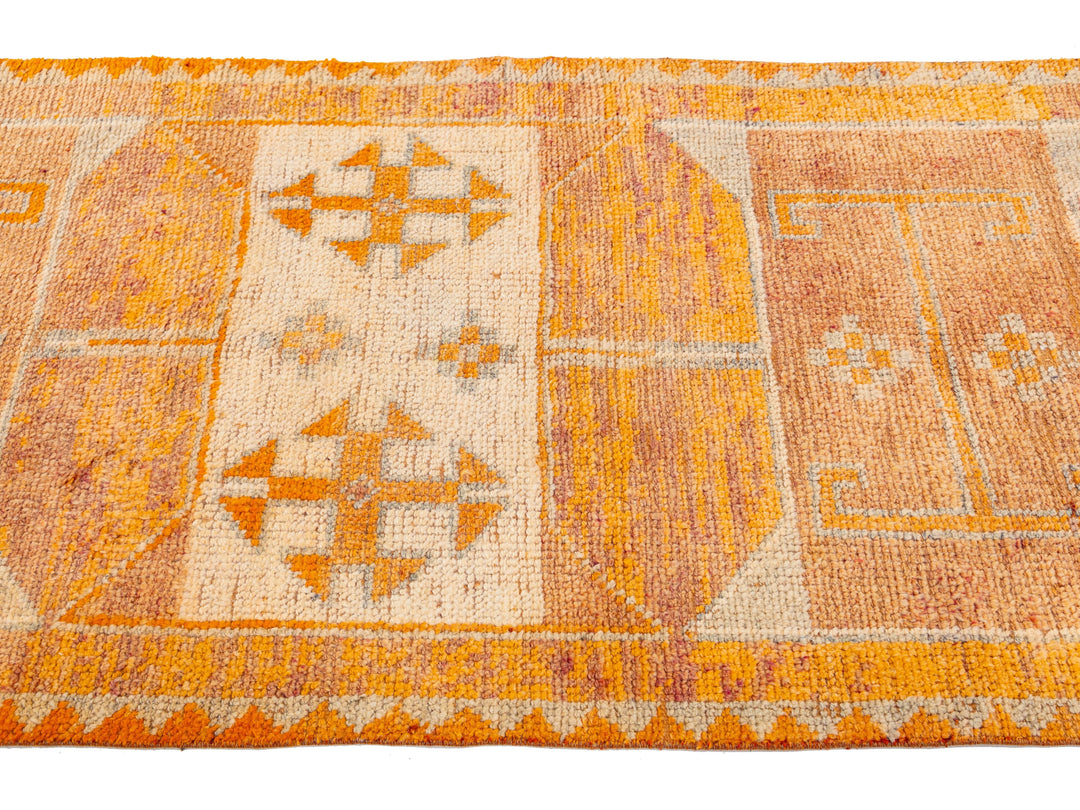 Vintage Turkish Wool Runner Rug 3 X 10