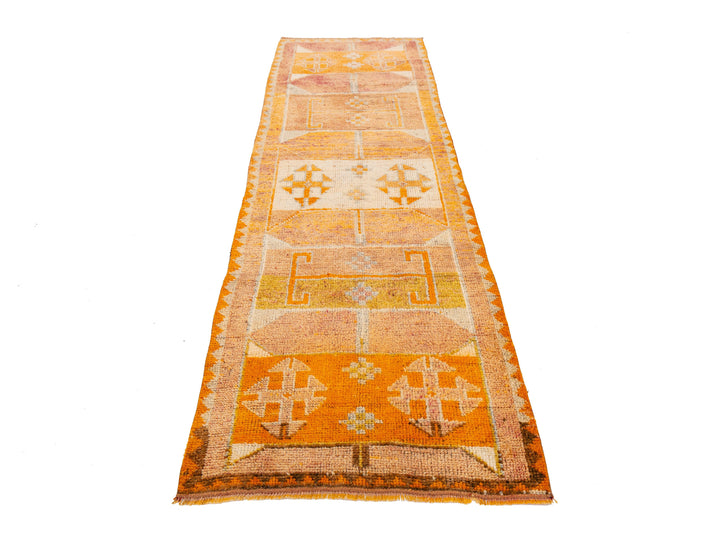 Vintage Turkish Wool Runner Rug 3 X 10