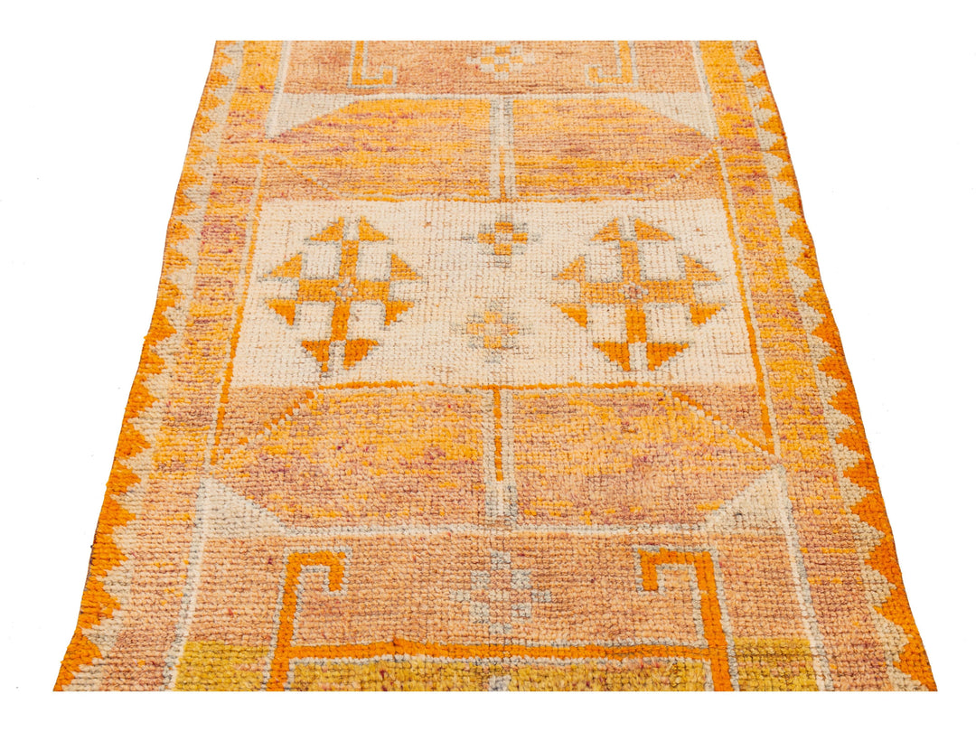 Vintage Turkish Wool Runner Rug 3 X 10