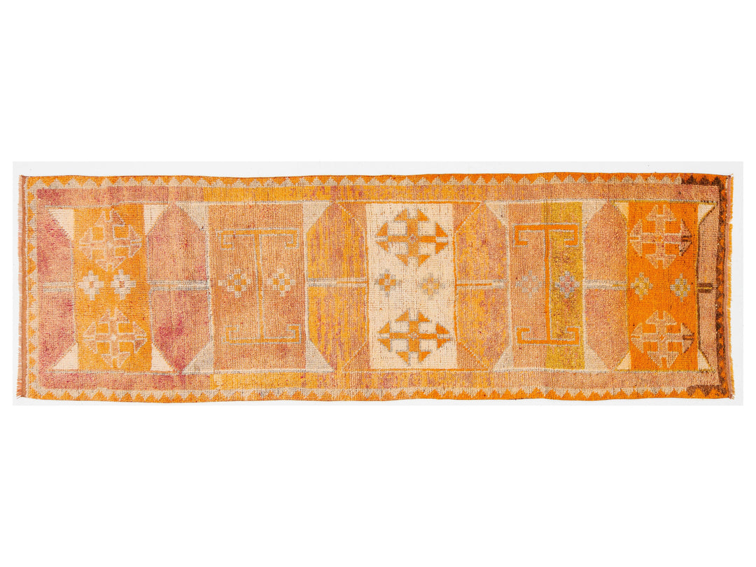 Vintage Turkish Wool Runner Rug 3 X 10