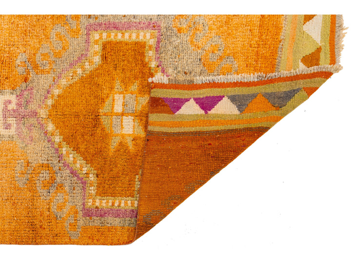 Vintage Turkish Wool Runner Rug 3 X 11