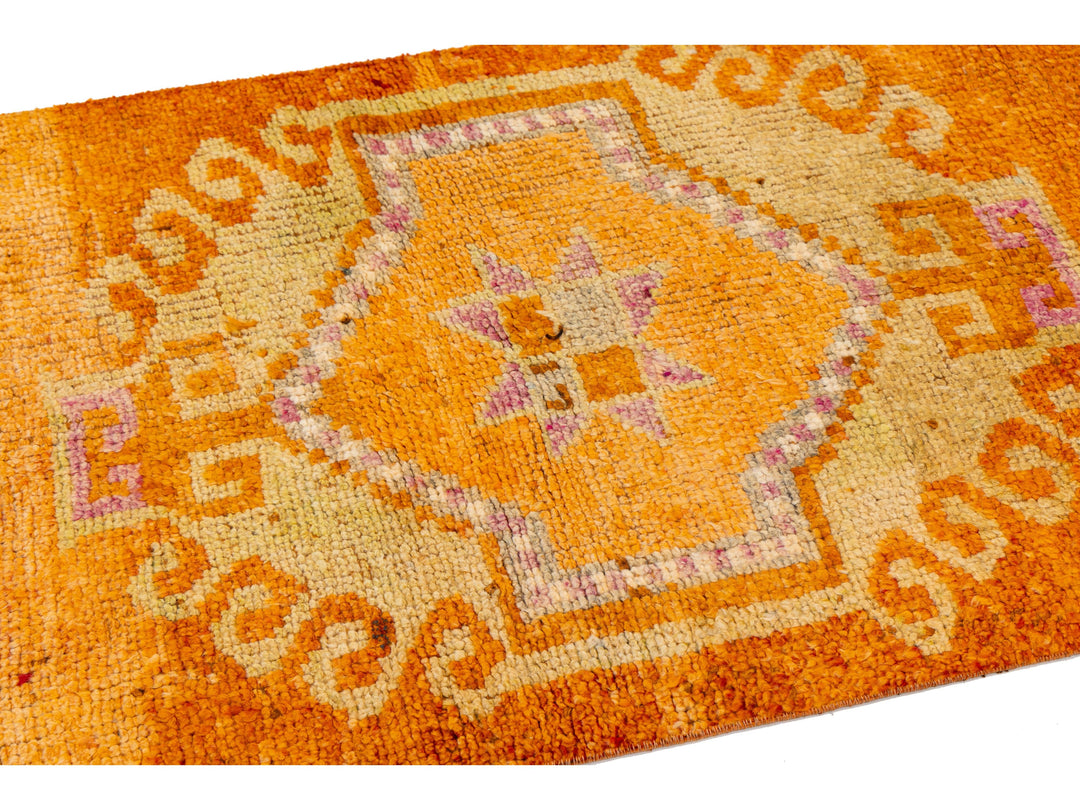 Vintage Turkish Wool Runner Rug 3 X 11