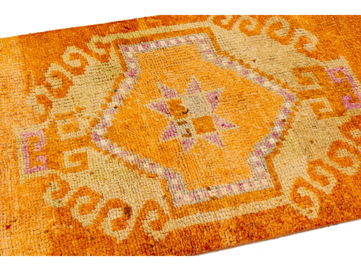 Vintage Turkish Wool Runner Rug 3 X 11