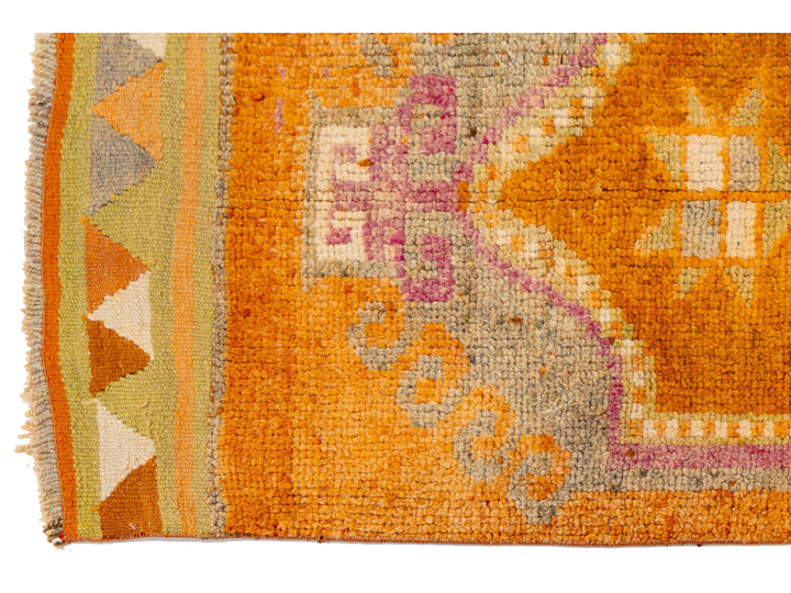 Vintage Turkish Wool Runner Rug 3 X 11