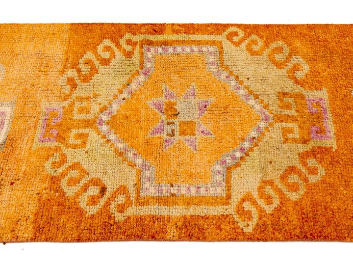 Vintage Turkish Wool Runner Rug 3 X 11