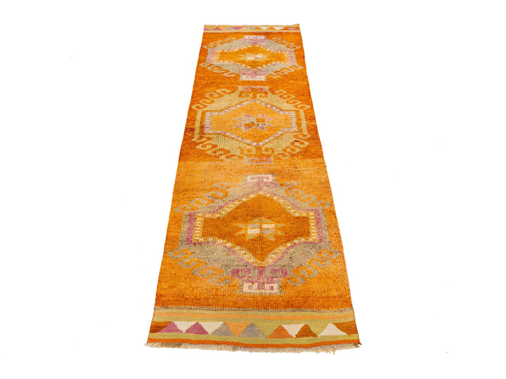 Vintage Turkish Wool Runner Rug 3 X 11